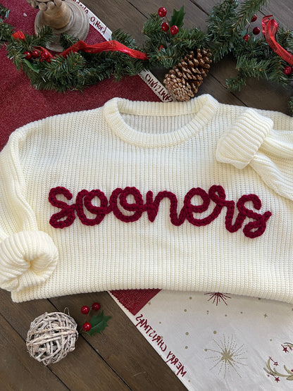 adult embroidered sweater