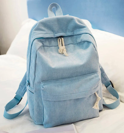 corduroy backpack - blue