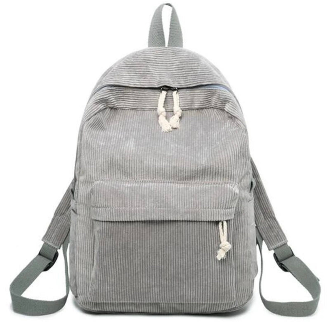 corduroy backpack - gray