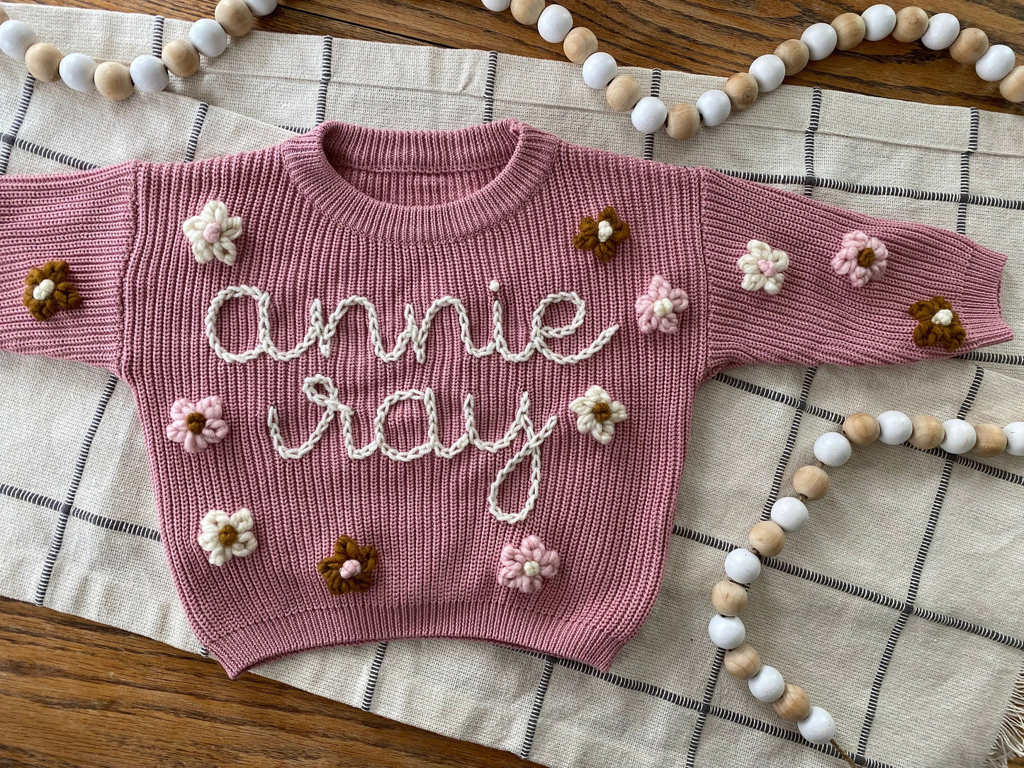 kids embroidered sweater with design